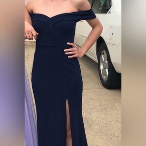 Gorgeous navy blue prom dress